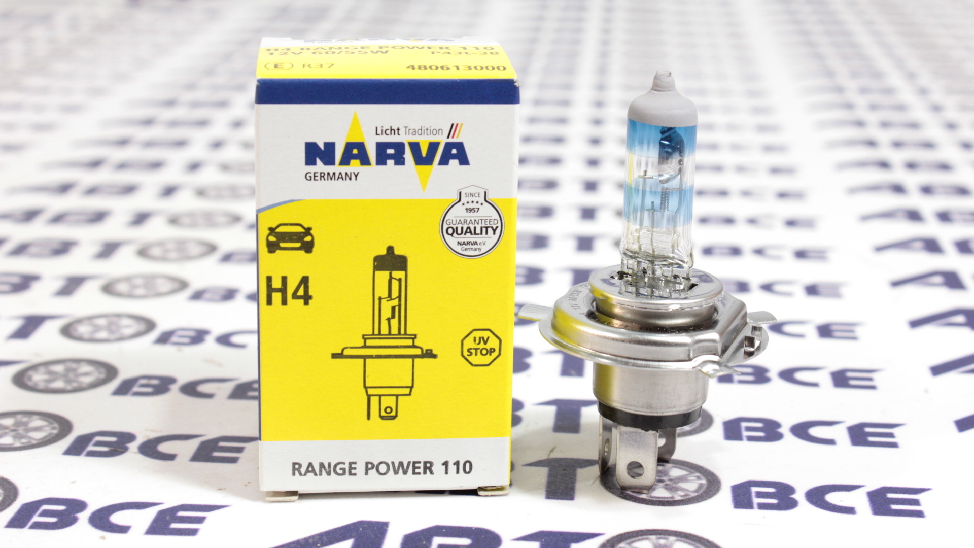 Лампа фары (галогенная) Ближний-Дальний свет H4 12V 6055W +110% RPH (1 шт)  NARVA - Освещение